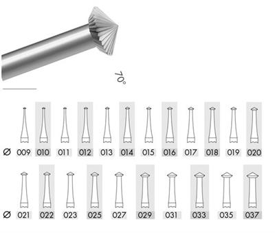 HB 70° Bearing Cutter Burs