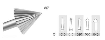 O 60° Steel Cone Burs