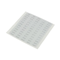 Zetags D1-Med$-WS Price Pages Silver on White