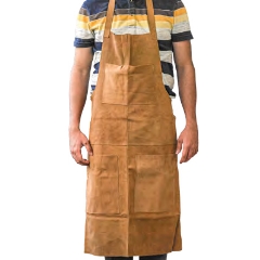 Leather Apron Brown 4 Pockets 24"x34"