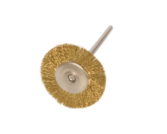 Brush Mounted Brass Crimped 1"