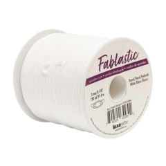 Fablastic 3mm DIA White Round Stretch Cord 100 YRD