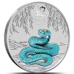 Fine Silver Coin Coloured Snake 2025 2oz