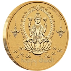 Fine Silver Diwali Gilded Medallion 2022