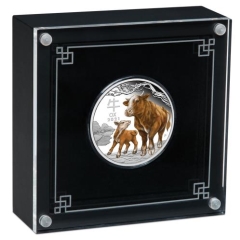 Fine Silver Coin Coloured Ox 2021 1oz Proof