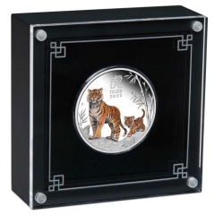 Fine Silver Coin Coloured Tiger 2022 1oz Proof
