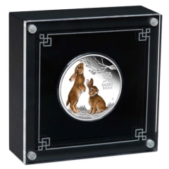 Fine Silver Coin Coloured Rabbit 2023 1oz Proof