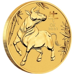 Fine Gold Coin - 1oz Australian Lunar Ox 2021