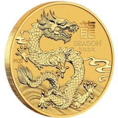 Fine Gold Coin - 1oz Australian Lunar Dragon 2024