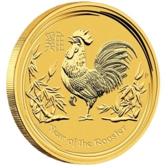 Fine Gold Coin - 1oz Australian Lunar Rooster 2017