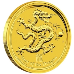 Fine Gold Coin - 1oz Australian Lunar Dragon 2012