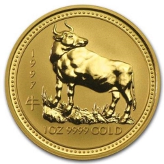Fine Gold Coin - 1oz Australian Lunar Ox 1997