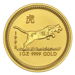 Fine Gold Coin - 1oz Australian Lunar Tiger 1998