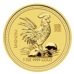 Fine Gold Coin - 1oz Australian Lunar Rooster 2005