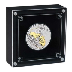 Fine Silver Coin Gilded Mouse 2020 1oz