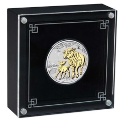 Fine Silver Coin Gilded Ox 2021 1oz