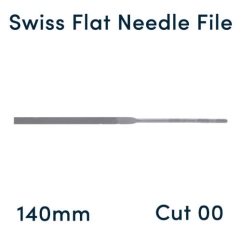 Needle File Flat 140mm Cut 00 Swiss