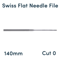 Needle File Flat 140mm Cut 0 Swiss
