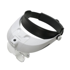 Headband Magnifier w/Light & 4 Lenses