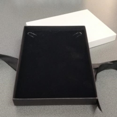 Necklace Box Cardboard Black/Silver