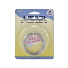 Stainless Steel Wire Round 24 Gauge 0.5mm x 12m