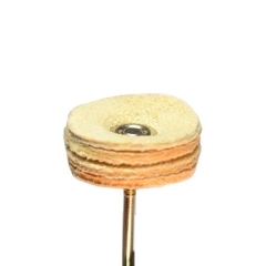 Mounted Chamois Miniature Buff, 1" Diameter (G)