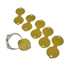 Ring Tag Short Round 5/8" Gold