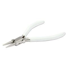 Pliers Round Nose w Spring White 130mm
