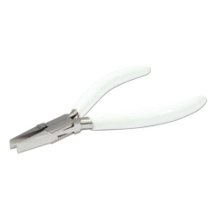 Pliers Flatnose 130mm with Spring White